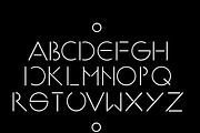Simple and minimalistic font vector