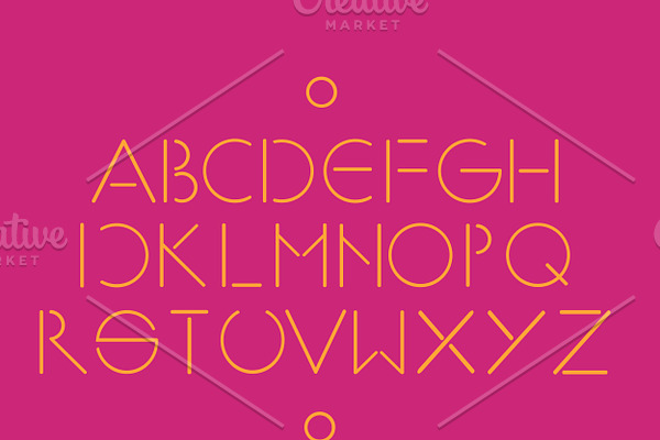 Simple and minimalistic font pink