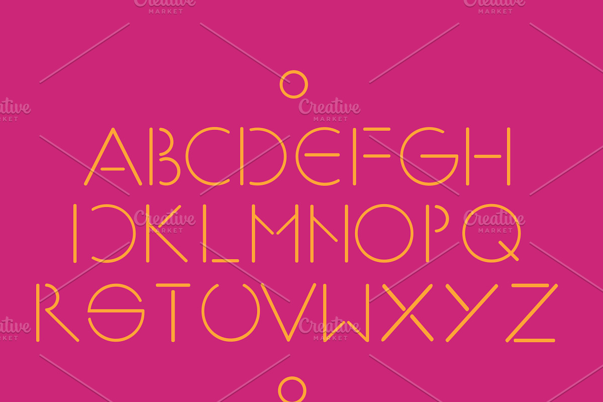 Simple and minimalistic font pink in Graphics - product preview 8