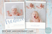 AN010 Newborn Baby Card Announcement
