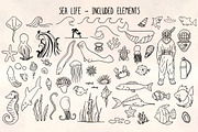 Sea Animals - 60 Ocean Vector Bundle
