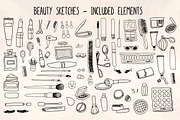 70 Cosmetics, Make Up Beauty Graphic