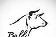 Vector image of an bull head 