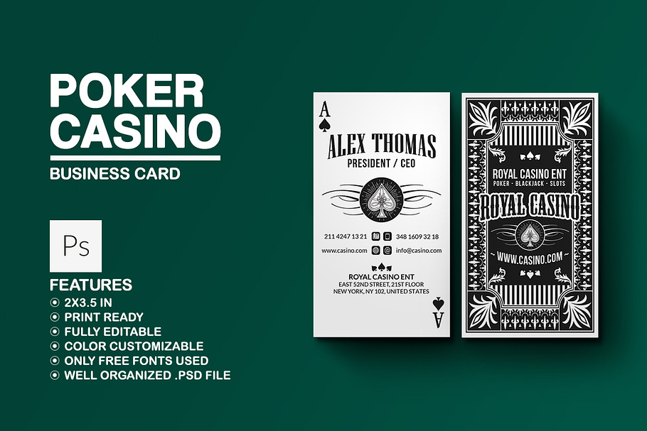 Poker - Casino Business Card