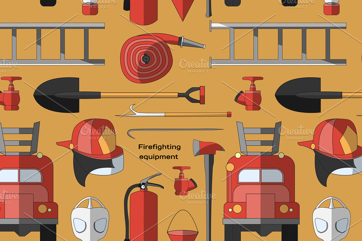 firefighting equipment pattern in Patterns - product preview 8