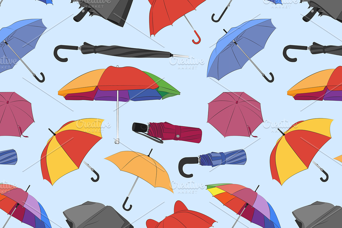 Colorful umbrellas pattern in Patterns - product preview 8