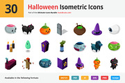 30 Halloween Isometric Icons