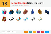 13 Miscellaneous Isometric Icons