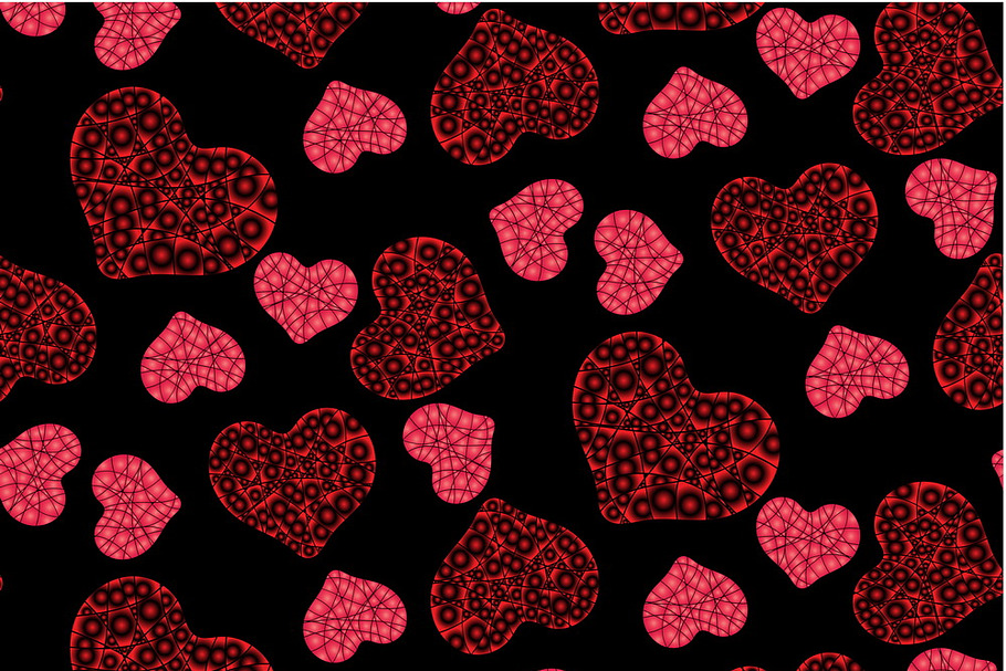 Seamless Pattern with Hearts in Patterns - product preview 8