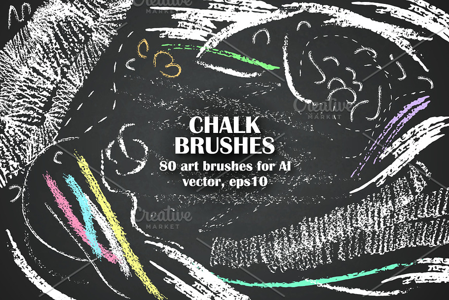 Chalk brush handy set in Photoshop Brushes - product preview 8