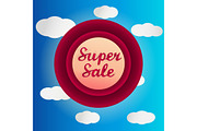 Super sale circle label