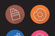 Confectionery icons. Vector