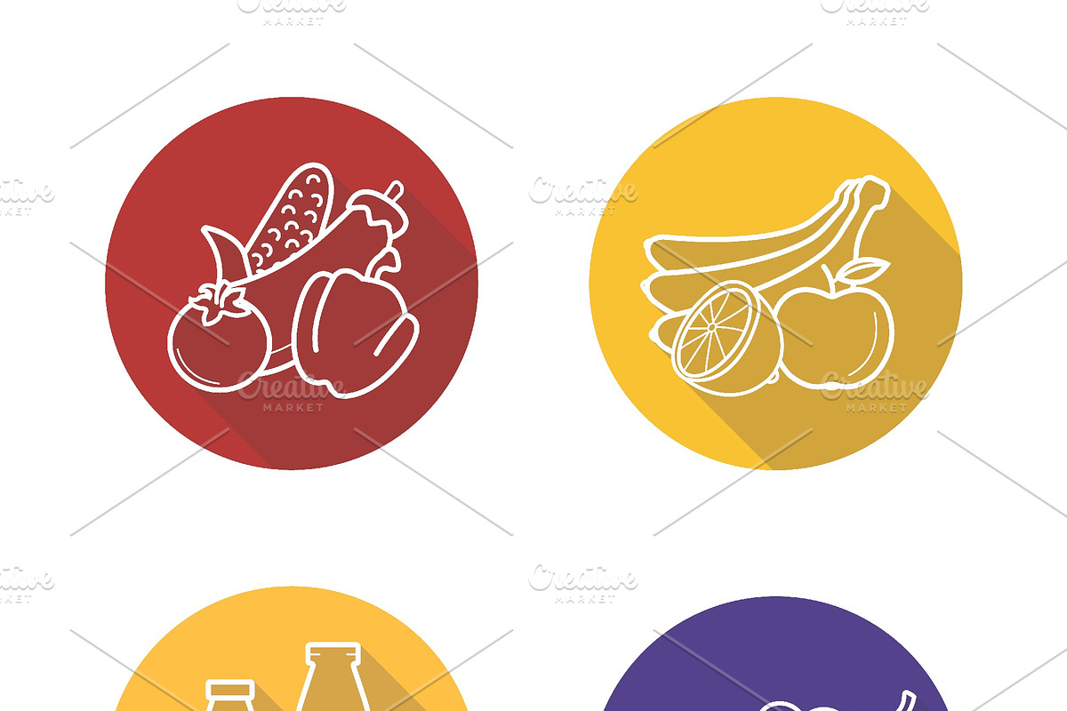 Grocery store products icons. Vector in Graphics - product preview 8