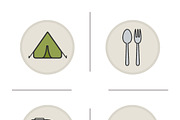 Camping icons . Vector