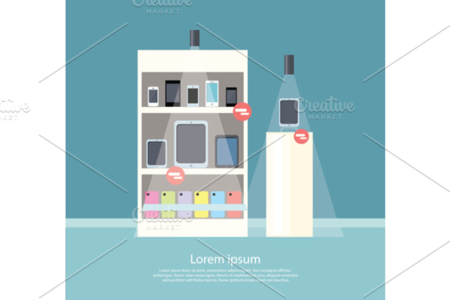 Sale of Smartphone Design Flat Store in Illustrations - product preview 8