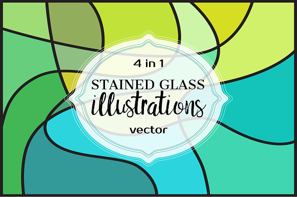 STAINED GLASS Illustrations in Textures - product preview 1