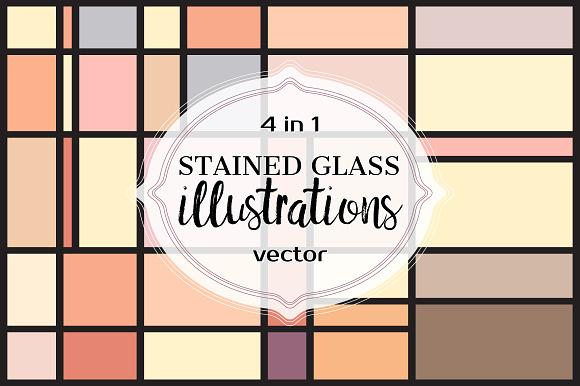STAINED GLASS Illustrations in Textures - product preview 3