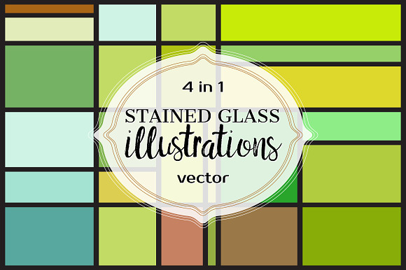 STAINED GLASS Illustrations in Textures - product preview 4