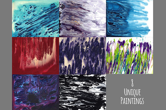 Fluid Painting Background Set in Textures - product preview 1