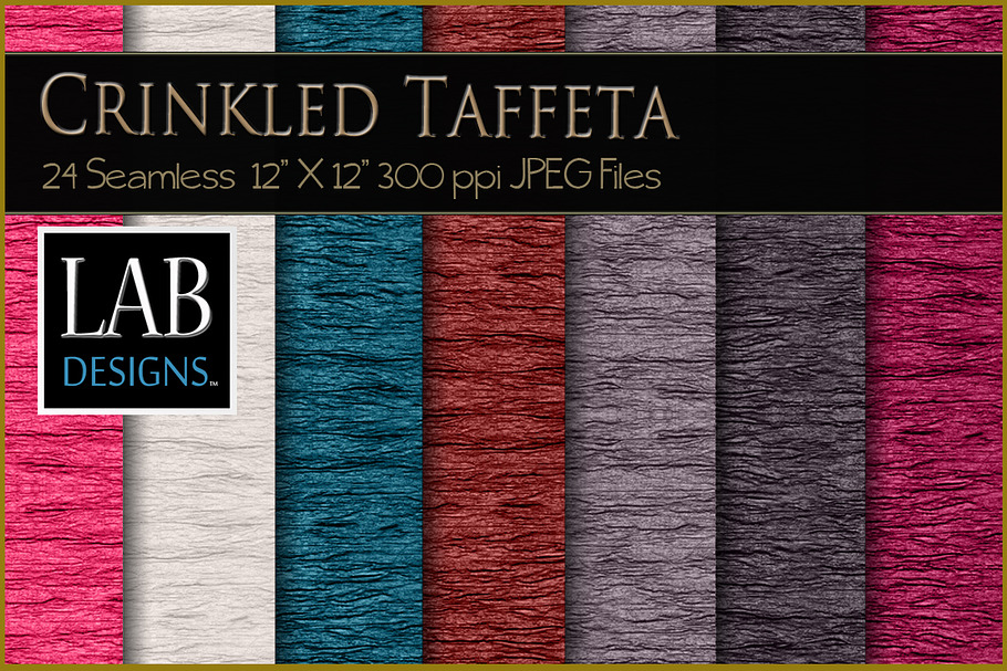 24 Crinkled Taffeta Fabric Textures