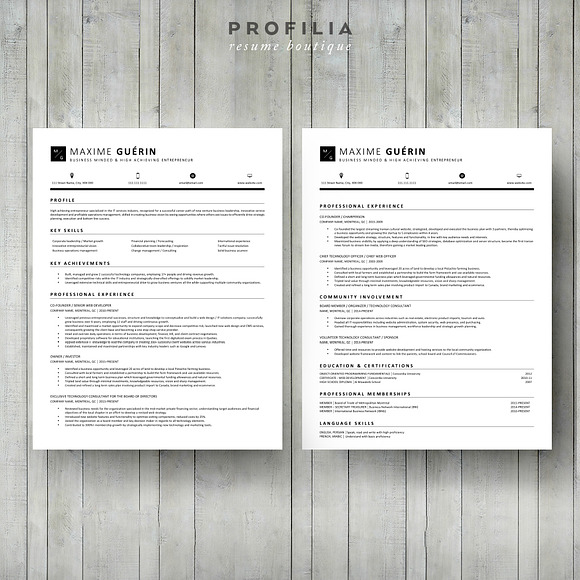 Word Resume & Cover letter Template in Letter Templates - product preview 1