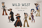 Wild west cartoon characters