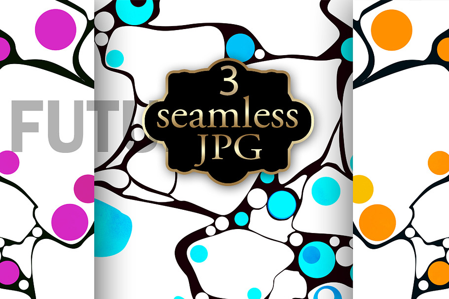 Seamless art design with polka dots in Patterns - product preview 8