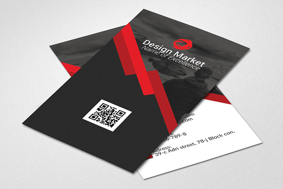 Vertical Business Card Template in Templates - product preview 1