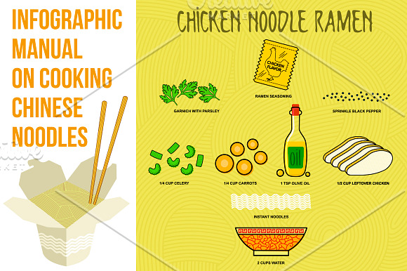 Infigraphic chinese noodles in Objects - product preview 2