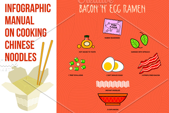 Infigraphic chinese noodles in Objects - product preview 5