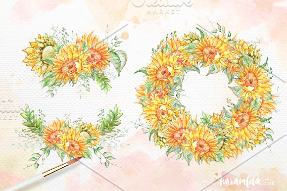 SunFlower Graphic Collection in Illustrations - product preview 2