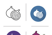 Fig icons. Vector