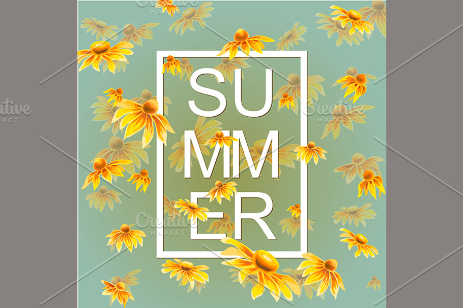 Orange and yellow flowers in Illustrations - product preview 8
