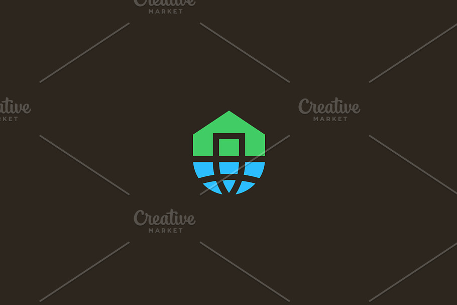 Abstract house globe logo in Logo Templates - product preview 8
