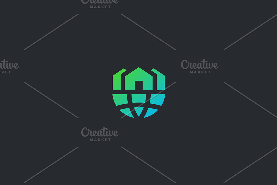 Houses globe logo in Logo Templates - product preview 8