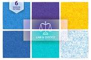 Law & Justice Line Seamless Patterns