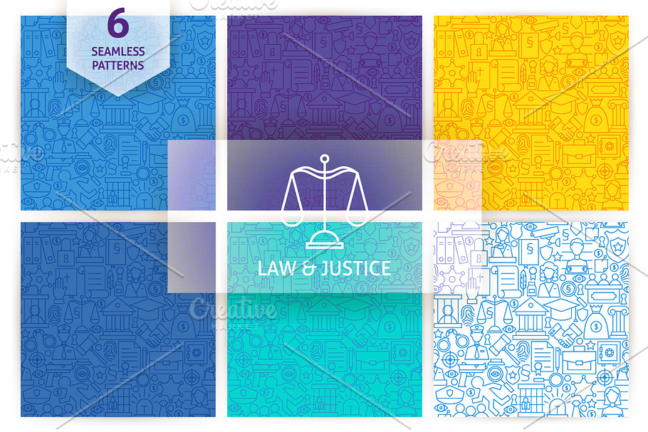 Law & Justice Line Seamless Patterns in Patterns - product preview 8
