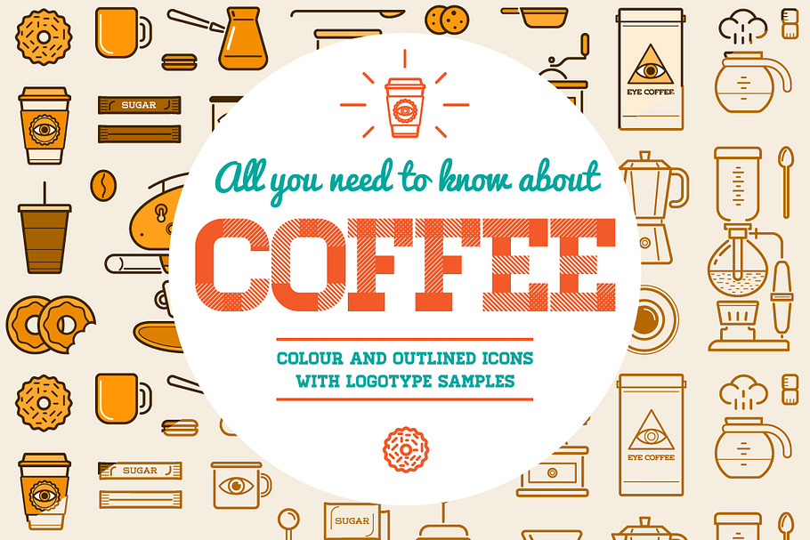 Awesome Coffee Icons and Logo Set 2 in Logo Icons - product preview 8