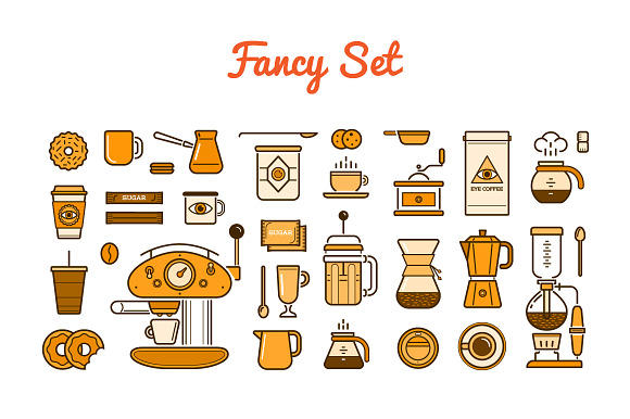 Awesome Coffee Icons and Logo Set 2 in Logo Icons - product preview 1