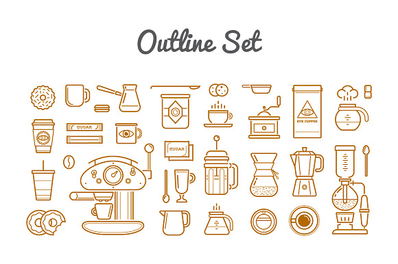 Awesome Coffee Icons and Logo Set 2 in Logo Icons - product preview 2