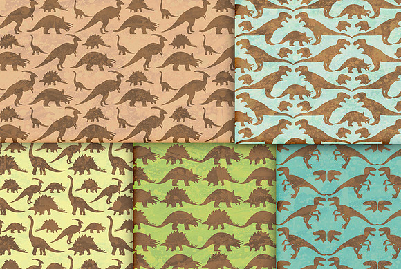 Dinosaur Digital Paper Patterns in Patterns - product preview 2
