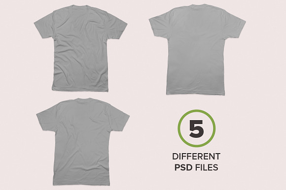 Deep V-neck T-Shirts Mockups in Product Mockups - product preview 5