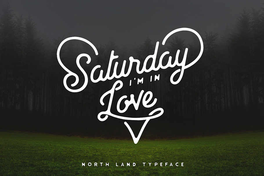 North Land Typeface - Font Bundle in Stamp Fonts - product preview 8