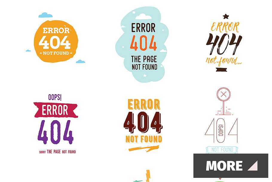 404 error web pages and labels