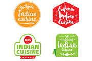 Authentic indian cuisine labels