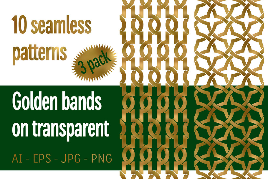 10 golden bands patterns Pack 3