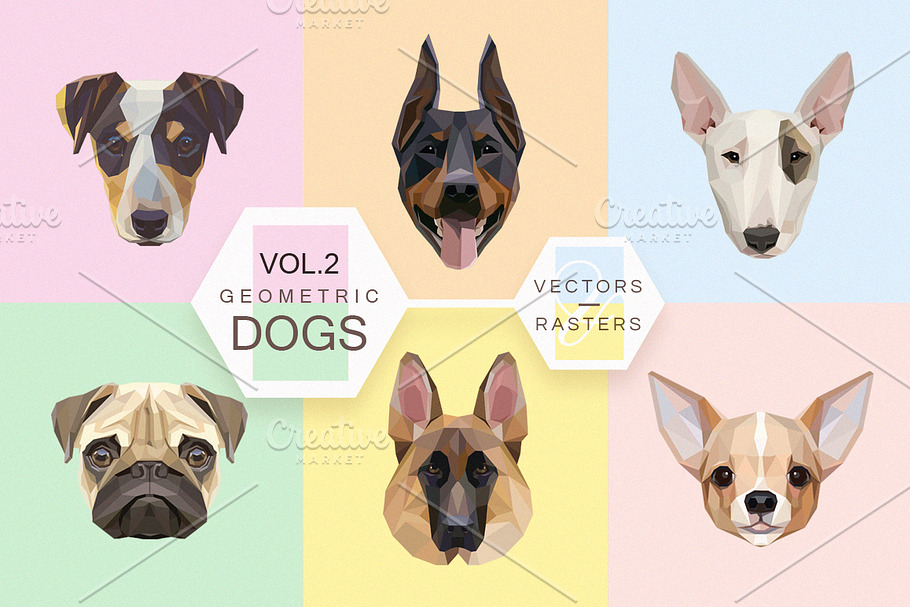 Geometric dogs vol.2 in Illustrations - product preview 8