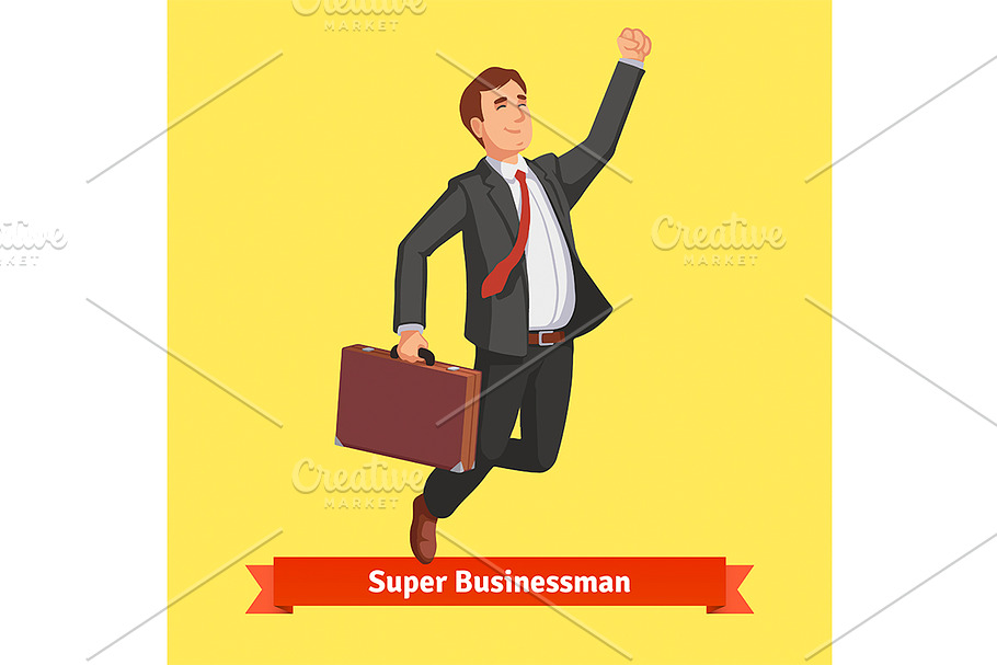 Businessman celebrating success in Illustrations - product preview 8