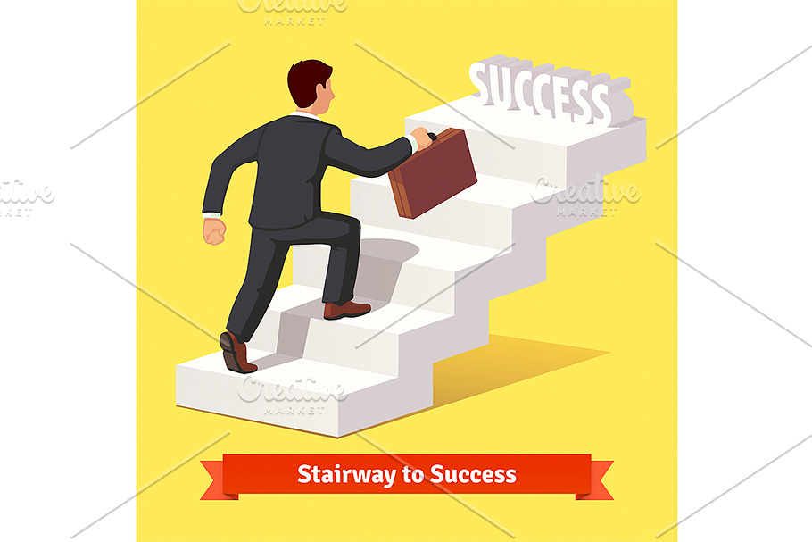 Stairway to success in Illustrations - product preview 8