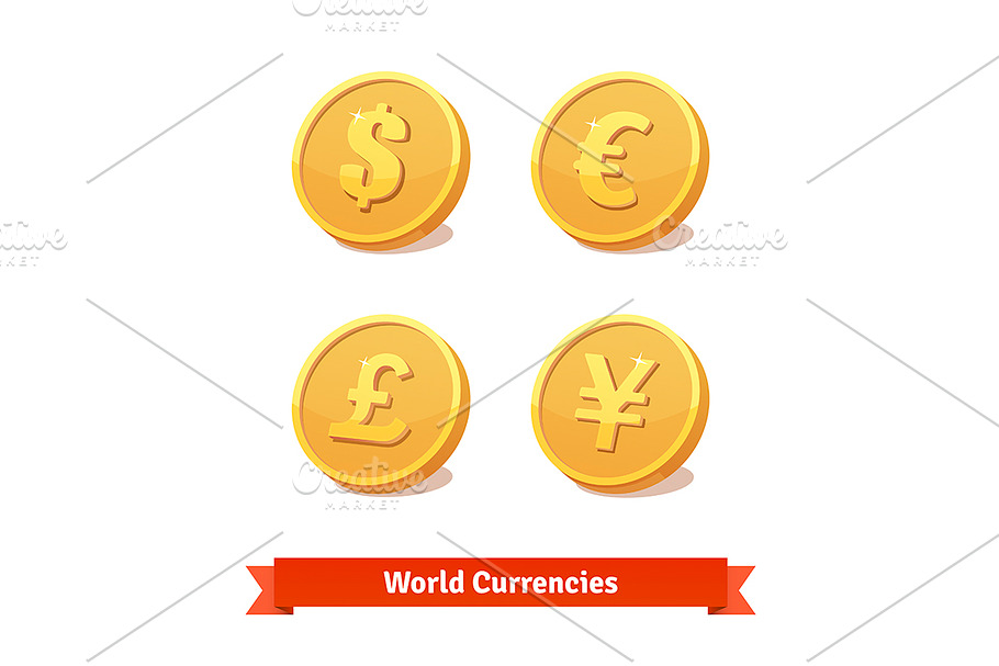 Main currencies symbols in Graphics - product preview 8